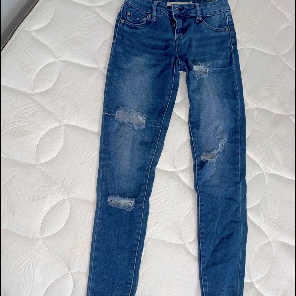 Girls Tractr Dark Blue Jeans